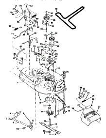 Mower Deck parts for Craftsman Front-Engine Lawn Tractor 917252512 from AppliancePartsPros.com