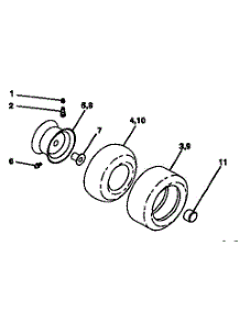Wheels And Tires parts for Craftsman Front-Engine Lawn Tractor 917252520 from AppliancePartsPros.com