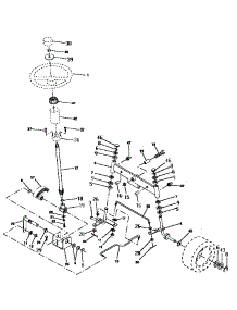 Steering Assembly parts for Craftsman Front-Engine Lawn Tractor 917252521 from AppliancePartsPros.com
