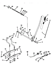 Mower Lift parts for Craftsman Front-Engine Lawn Tractor 917252521 from AppliancePartsPros.com