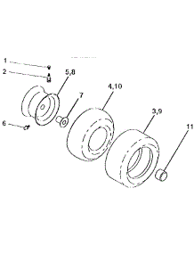 Wheels And Tires parts for Craftsman Front-Engine Lawn Tractor 917252530 from AppliancePartsPros.com