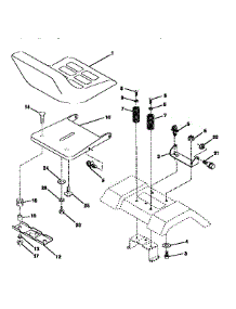 Seat Assembly parts for Craftsman Front-Engine Lawn Tractor 917252540 from AppliancePartsPros.com