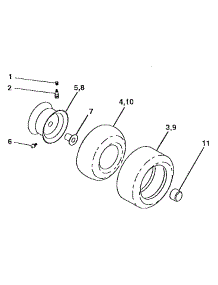 Wheels And Tires parts for Craftsman Front-Engine Lawn Tractor 917252540 from AppliancePartsPros.com