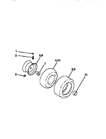 Wheels And Tires parts for Craftsman Front-Engine Lawn Tractor 917252541 from AppliancePartsPros.com