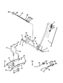 Mower Lift parts for Craftsman Front-Engine Lawn Tractor 917252541 from AppliancePartsPros.com