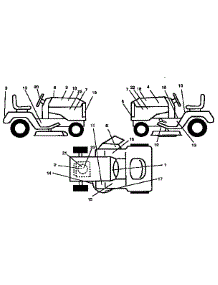 Decals parts for Craftsman Front-Engine Lawn Tractor 917252542 from AppliancePartsPros.com