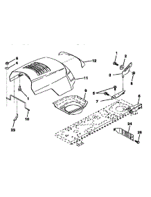 Hood parts for Craftsman Front-Engine Lawn Tractor 917252550 from AppliancePartsPros.com