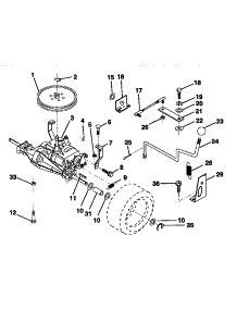 Transaxle parts for Craftsman Front-Engine Lawn Tractor 917252550 from AppliancePartsPros.com