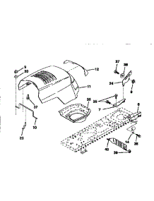 Hood parts for Craftsman Front-Engine Lawn Tractor 917252551 from AppliancePartsPros.com