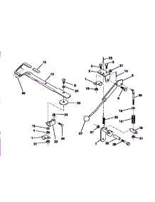 Mower Lift Lever parts for Craftsman Front-Engine Lawn Tractor 917252551 from AppliancePartsPros.com