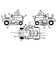 Decals parts for Craftsman Front-Engine Lawn Tractor 917252562 from AppliancePartsPros.com