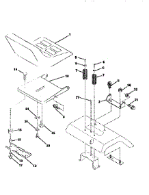 Seat Assembly parts for Craftsman Front-Engine Lawn Tractor 917252563 from AppliancePartsPros.com
