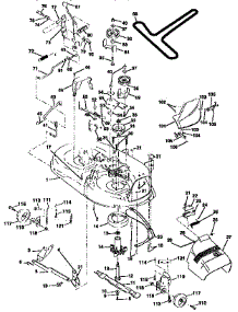 Mower Deck parts for Craftsman Front-Engine Lawn Tractor 917252563 from AppliancePartsPros.com