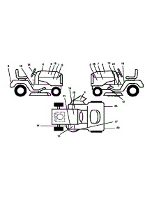 Decals parts for Craftsman Front-Engine Lawn Tractor 917252580 from AppliancePartsPros.com