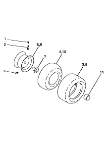 Wheels And Tires parts for Craftsman Front-Engine Lawn Tractor 917252580 from AppliancePartsPros.com