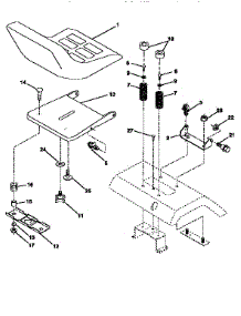 Seat Assembly parts for Craftsman Front-Engine Lawn Tractor 917252581 from AppliancePartsPros.com