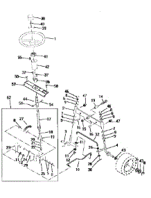 Steering Assembly parts for Craftsman Front-Engine Lawn Tractor 917252590 from AppliancePartsPros.com