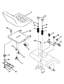 Seat Assembly parts for Craftsman Front-Engine Lawn Tractor 917252590 from AppliancePartsPros.com