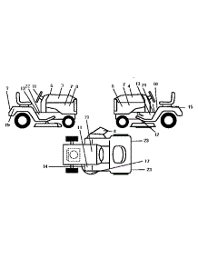 Decals parts for Craftsman Front-Engine Lawn Tractor 917252590 from AppliancePartsPros.com