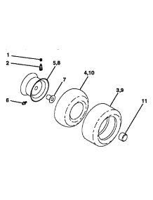 Wheels And Tires parts for Craftsman Front-Engine Lawn Tractor 917252590 from AppliancePartsPros.com