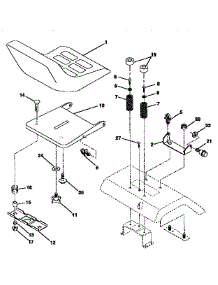 Seat Assembly parts for Craftsman Front-Engine Lawn Tractor 917252600 from AppliancePartsPros.com