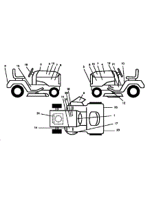 Decals parts for Craftsman Front-Engine Lawn Tractor 917252600 from AppliancePartsPros.com