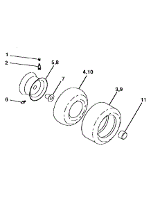 Wheels And Tires parts for Craftsman Front-Engine Lawn Tractor 917252600 from AppliancePartsPros.com