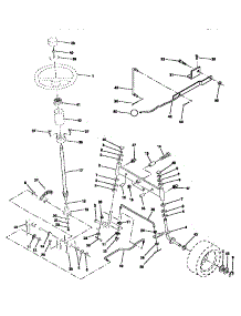 Steering Assembly parts for Craftsman Front-Engine Lawn Tractor 917252610 from AppliancePartsPros.com