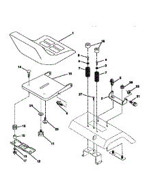 Seat Assembly parts for Craftsman Front-Engine Lawn Tractor 917252610 from AppliancePartsPros.com
