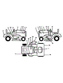Decals parts for Craftsman Front-Engine Lawn Tractor 917252610 from AppliancePartsPros.com