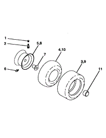 Wheels And Tires parts for Craftsman Front-Engine Lawn Tractor 917252610 from AppliancePartsPros.com