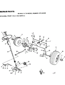 Steering, Front Axle & Wheels parts for Craftsman Front-Engine Lawn Tractor 917252635 from AppliancePartsPros.com