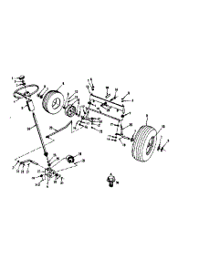 Steering, Front Axle And Wheels parts for Craftsman Front-Engine Lawn Tractor 917252641 from AppliancePartsPros.com