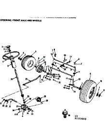 Steering Front Axle And Wheels parts for Craftsman Front-Engine Lawn Tractor 917252643 from AppliancePartsPros.com