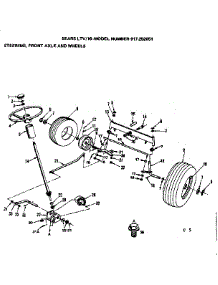16 Lawn Tractor / Steering Front Axle And Wheels parts for Craftsman Front-Engine Lawn Tractor 917252651 from AppliancePartsPros.com