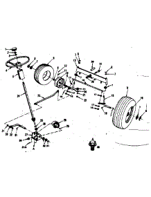Steering, Front Axle And Wheels parts for Craftsman Front-Engine Lawn Tractor 917252654 from AppliancePartsPros.com
