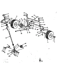 Steering, Front Axle And Wheels parts for Craftsman Front-Engine Lawn Tractor 917252674 from AppliancePartsPros.com