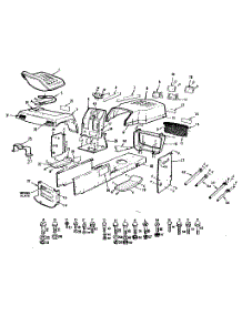 Enclosures parts for Craftsman Front-Engine Lawn Tractor 917252681 from AppliancePartsPros.com