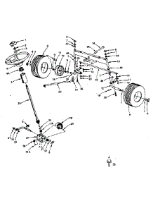 Steering, Front Axle And Wheels parts for Craftsman Front-Engine Lawn Tractor 917252681 from AppliancePartsPros.com
