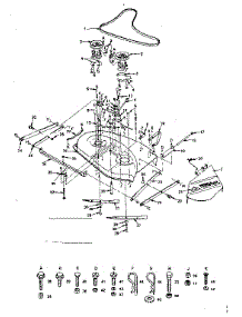 Mower parts for Craftsman Front-Engine Lawn Tractor 917252681 from AppliancePartsPros.com