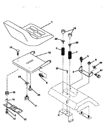 Seat Assembly parts for Craftsman Front-Engine Lawn Tractor 917252714 from AppliancePartsPros.com