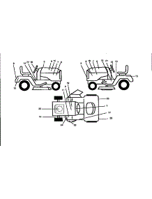 Decals parts for Craftsman Front-Engine Lawn Tractor 917252714 from AppliancePartsPros.com