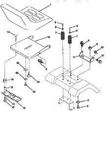 Seat Assembly parts for Craftsman Front-Engine Lawn Tractor 917252731 from AppliancePartsPros.com