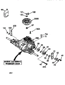 Transaxle 205-027B (71 / 917) parts for Craftsman Front-Engine Lawn Tractor 917252780 from AppliancePartsPros.com
