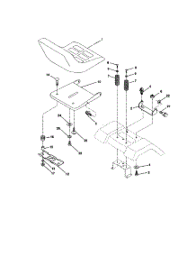 Seat Assembly parts for Craftsman Front-Engine Lawn Tractor 917252780 from AppliancePartsPros.com