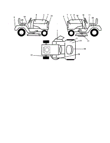 Decals parts for Craftsman Front-Engine Lawn Tractor 917252780 from AppliancePartsPros.com