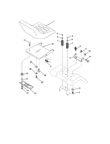 Seat Assembly parts for Craftsman Front-Engine Lawn Tractor 917252800 from AppliancePartsPros.com