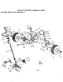Steering Front Axle And Wheels parts for Craftsman Front-Engine Lawn Tractor 917252932 from AppliancePartsPros.com