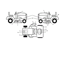 Decals parts for Craftsman Front-Engine Lawn Tractor 917253101 from AppliancePartsPros.com