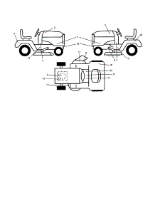 Decals parts for Craftsman Front-Engine Lawn Tractor 917253132 from AppliancePartsPros.com